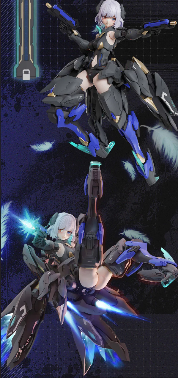 Mecha Angel Series Black Swan Elysia 1/12 Scale Model Kit - Image 20