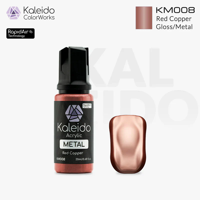 Kaleido ColorWorks KM008 Red Copper Metal Colors 20ml - Image 2