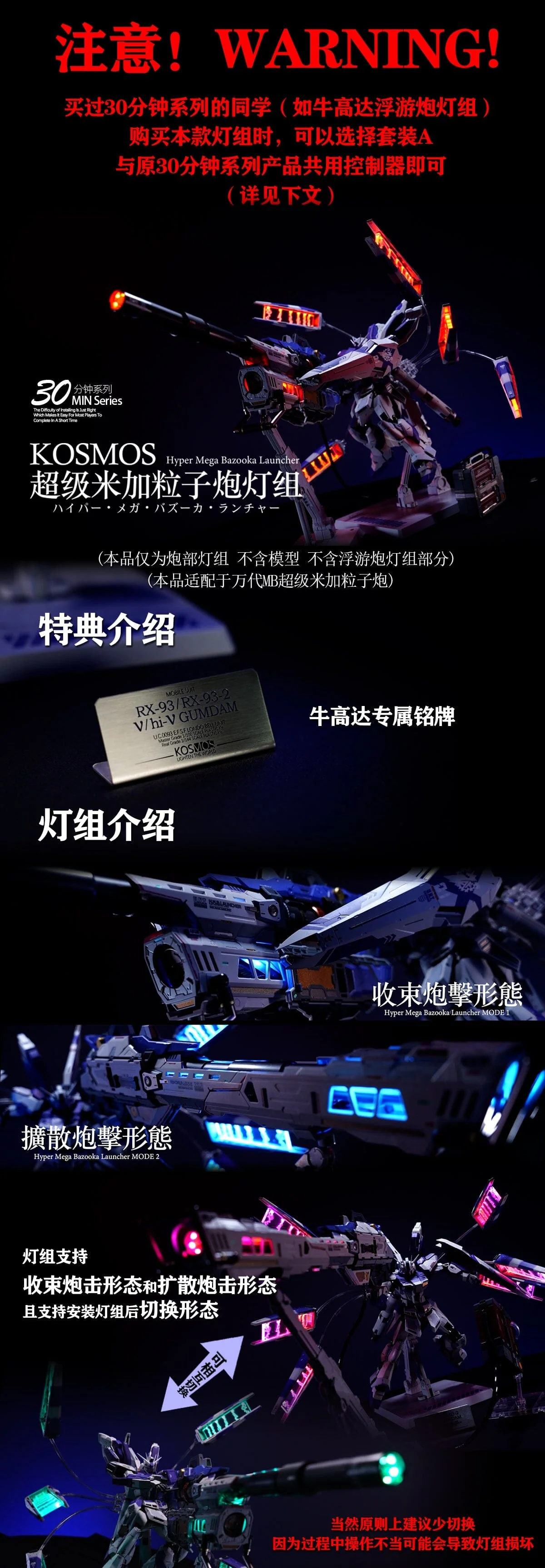 KOSMOS LED Units for Hyper Mega Bazooka Launcher (Hi-Nu) - Image 6