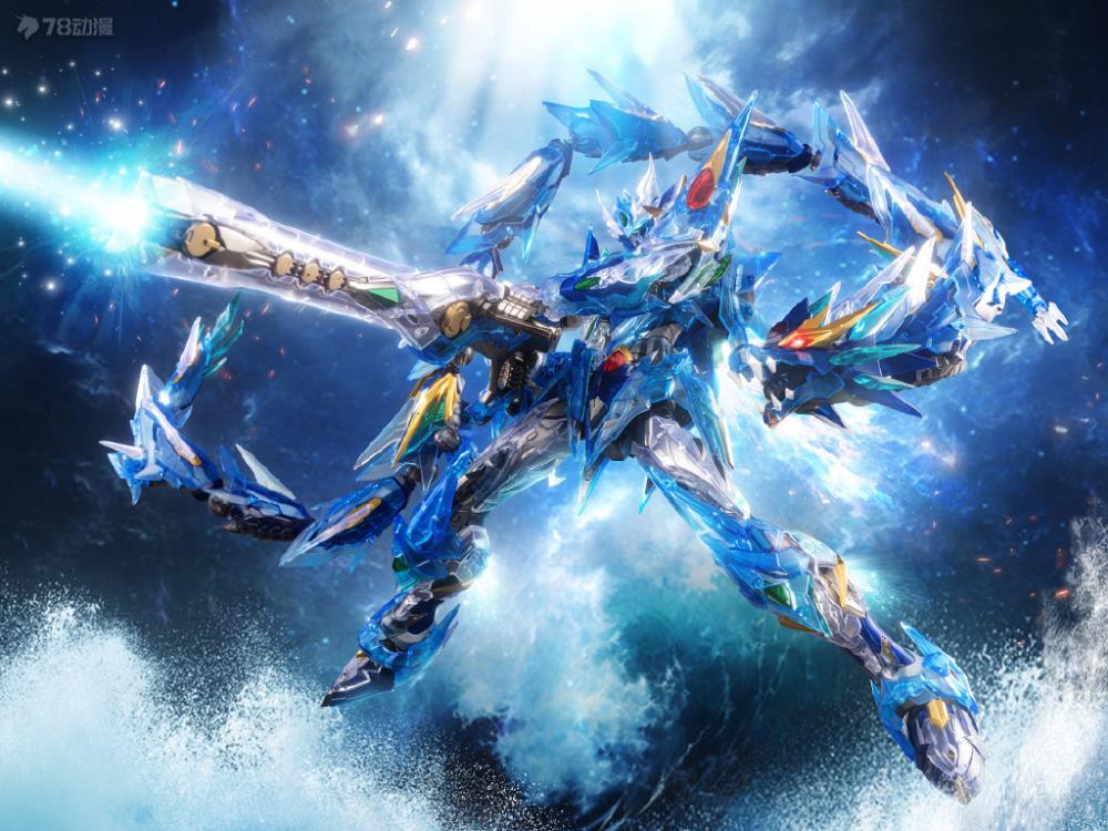 Legend of Star General MNP-XH03T HanLongZi AoBing Blue Dragon (Transparent Ver.) Model Kit - Image 10