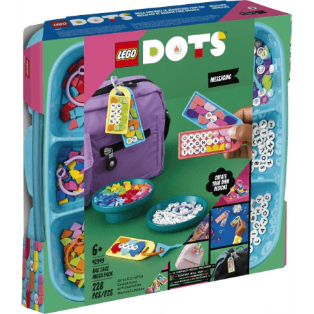 LEGO DOTS Bag Tags Mega Pack – Messaging 41949 DIY Customizable Craft Kit