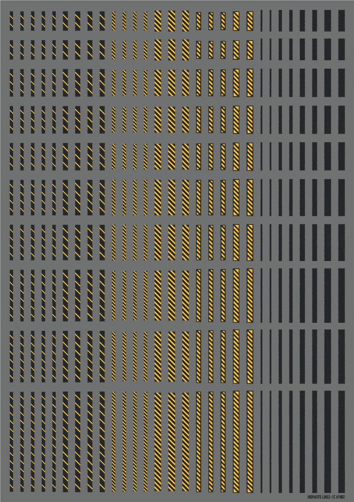 Line Decal 02 Dark Gray-Yellow(1pc) - Image 2