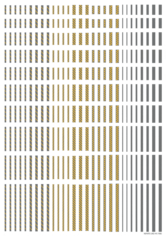 Line Decal 2 Gray + Yellow(1pc) - Image 2