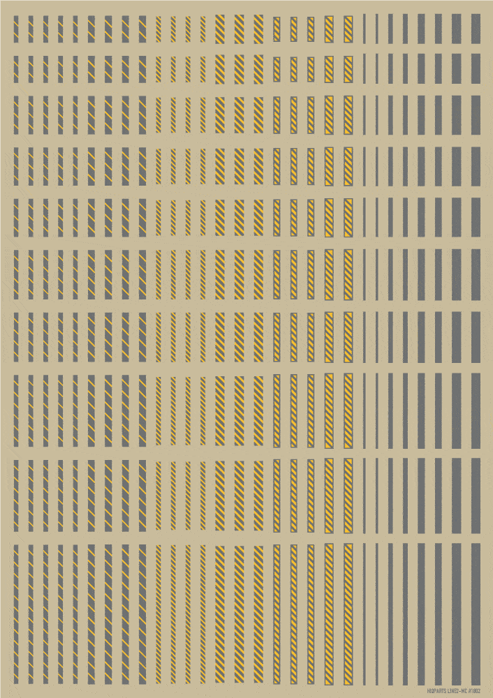 Line Decal 2 Gray + Yellow(1pc) - Image 3