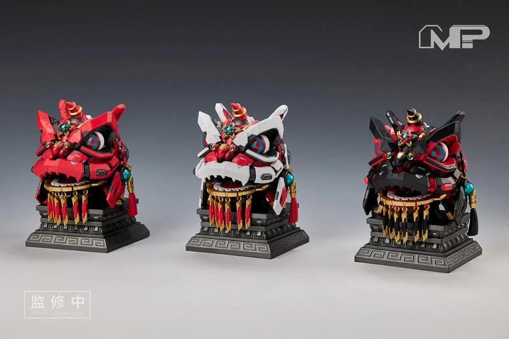 Lion Dance Assembly Model Classic of Mountains and Seas Black Lion Model Kit - Image 2