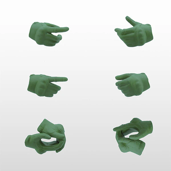 Little Armory LAOP07 figma Tactical Gloves 2 Revolver Set (Green) - Image 2