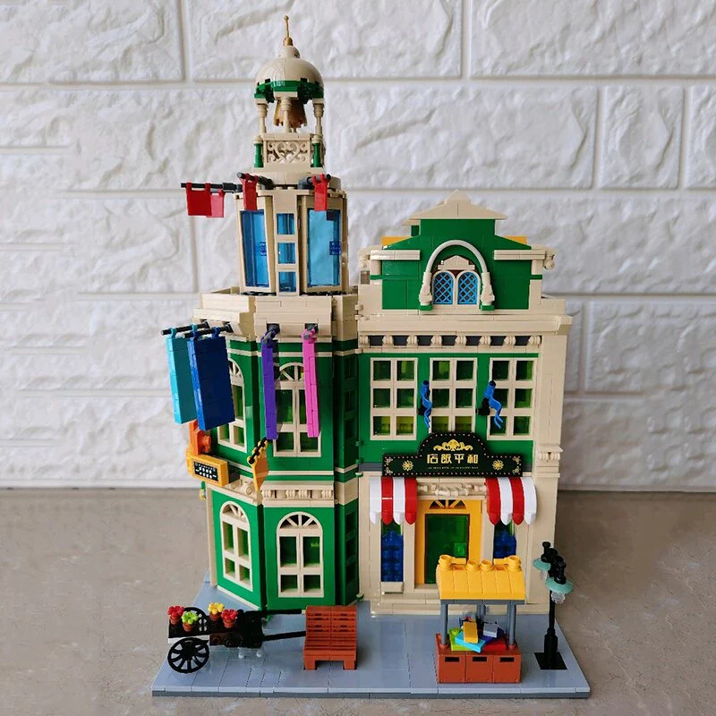 LOZ Architecture Mini Blocks 1039 Architecture Peace Hotel Food Restaurant Bell Tower - Image 2