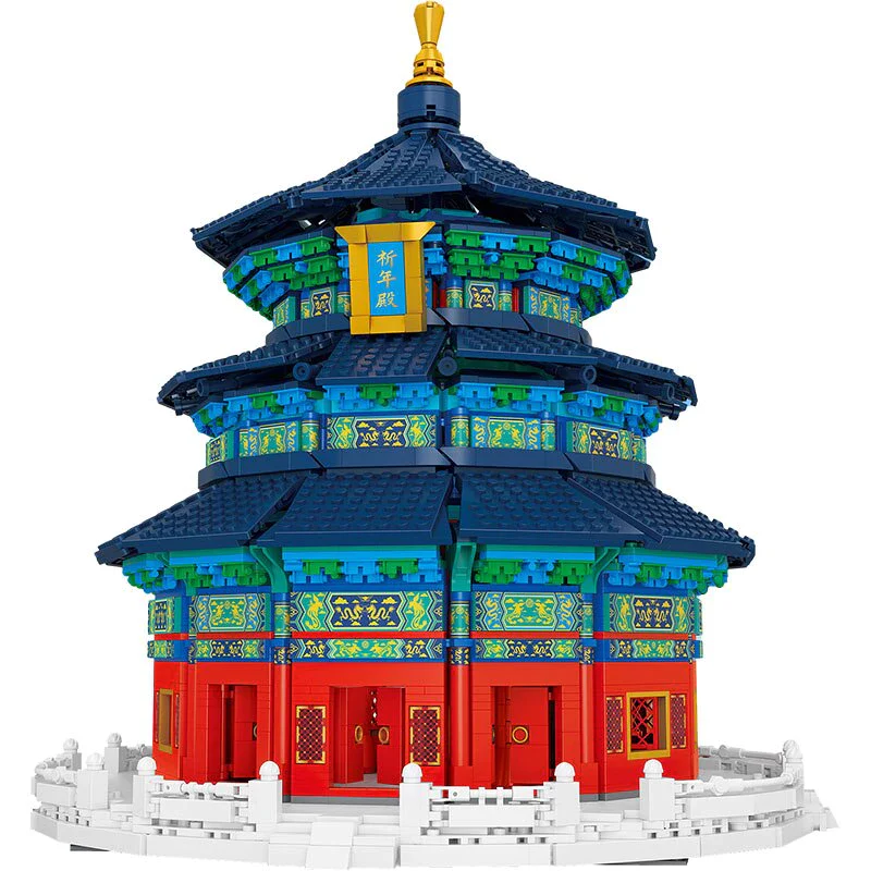 LOZ Architecture Mini Blocks 1068 Temple of Heaven National Tide - Image 4