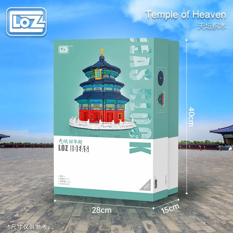 LOZ Architecture Mini Blocks 1068 Temple of Heaven National Tide - Image 5