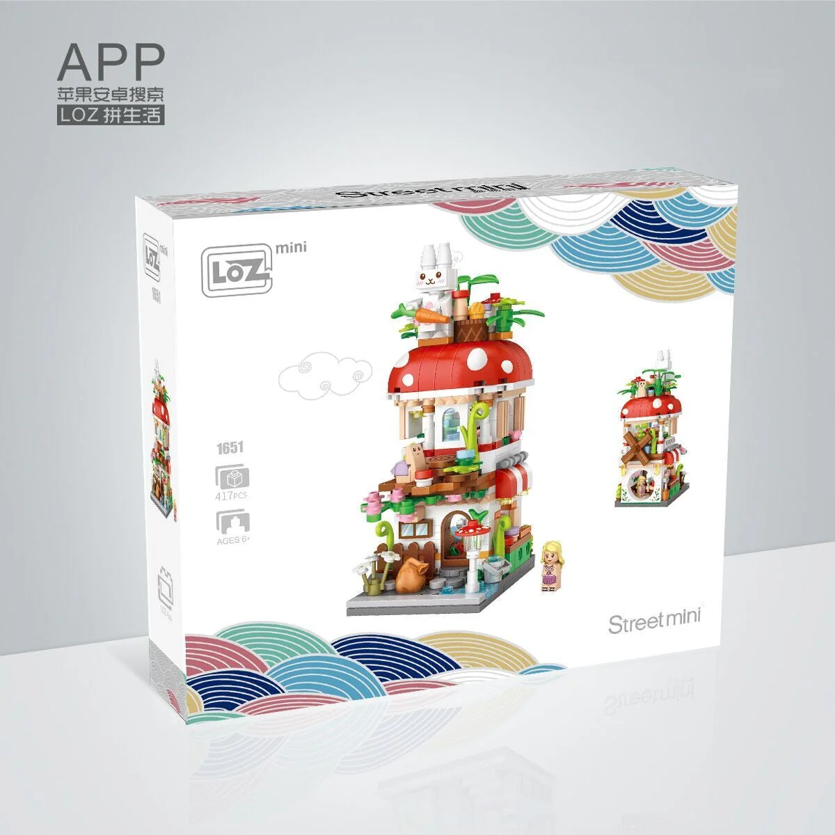 LOZ Architecture Mini Blocks 1651 Mushroom House - Image 2