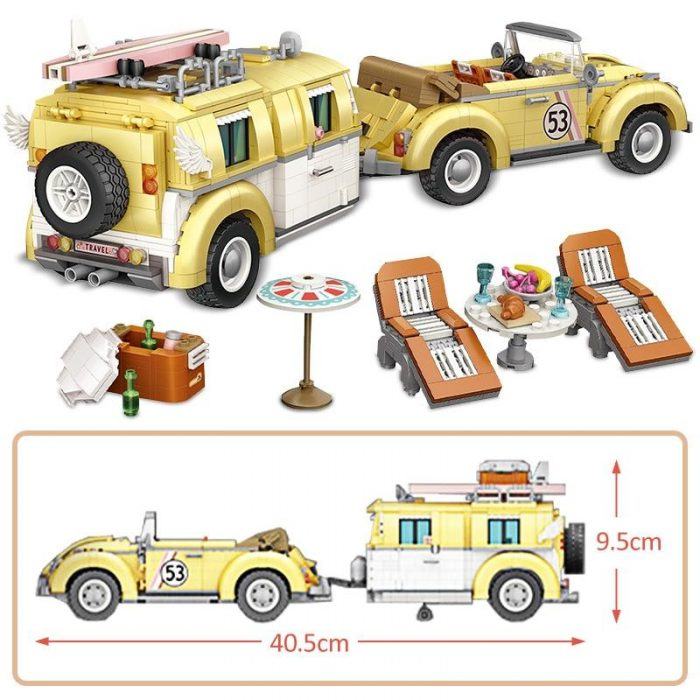 LOZ Car Blocks 1130 Holiday Caravan Wagon - Image 2