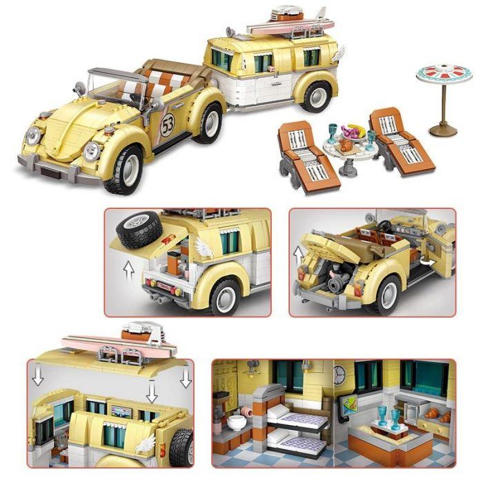 LOZ Car Blocks 1130 Holiday Caravan Wagon - Image 3
