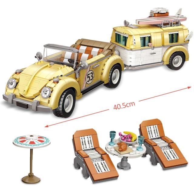 LOZ Car Blocks 1130 Holiday Caravan Wagon - Image 4