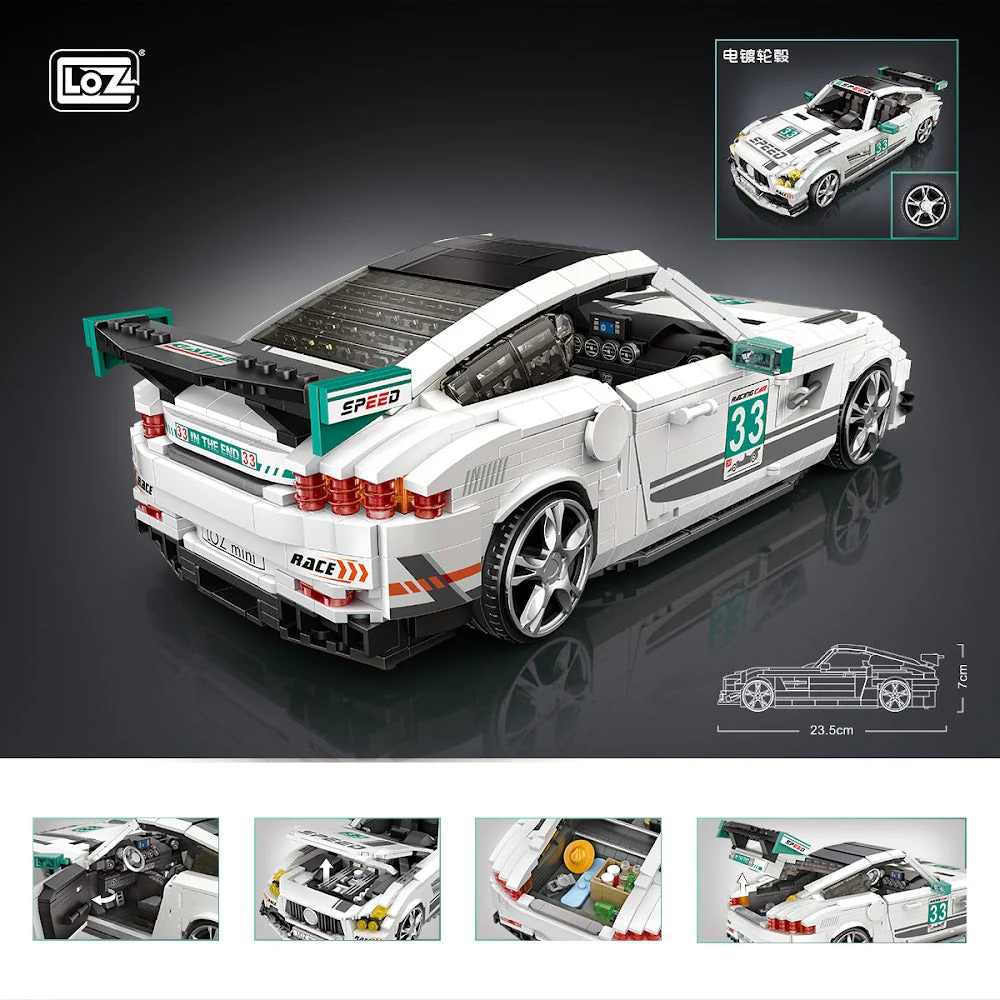 LOZ Car Model 1128 Racing Car - Image 2