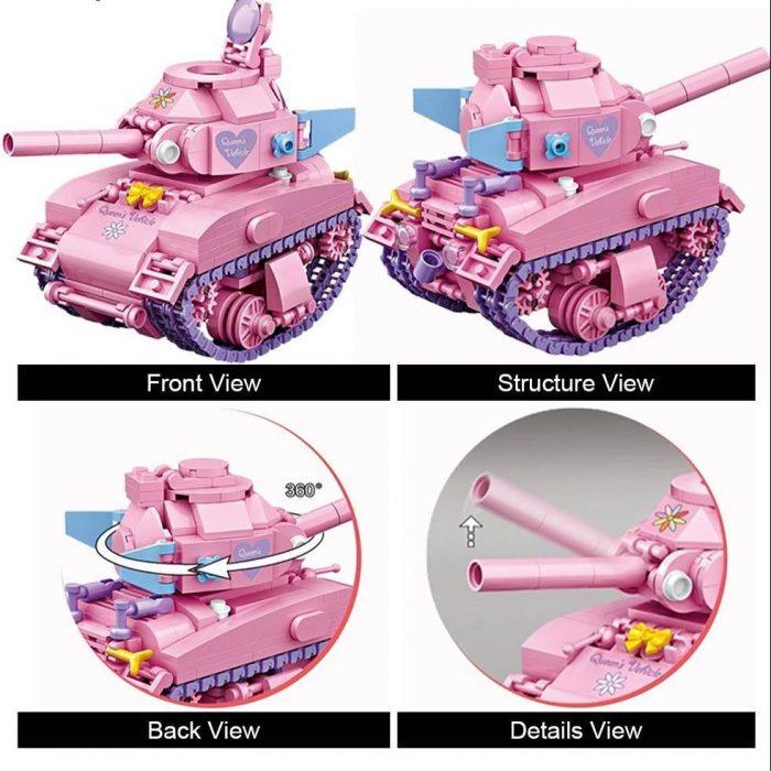 LOZ Creative 1118 Sherman Tank (Pink) - Image 3