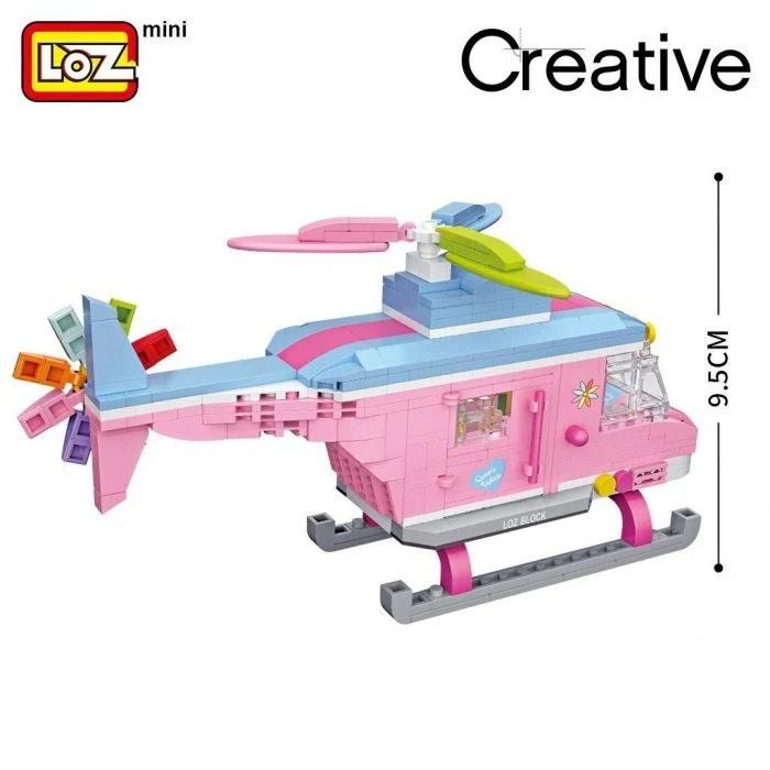 LOZ Creative 1121 Helicopter (Pink) - Image 3