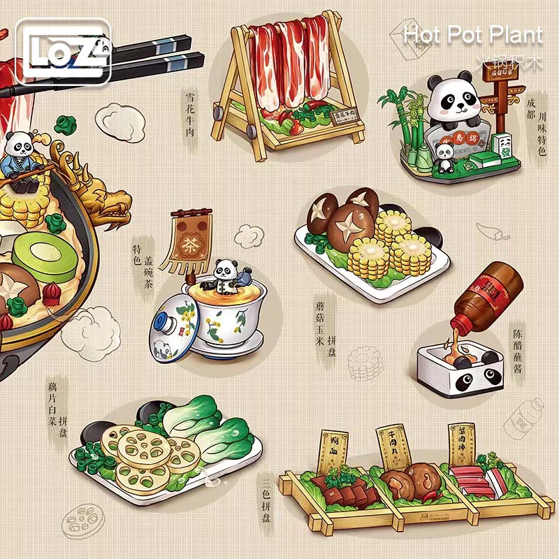 LOZ Creator Series 1072 Sichuan Flavored Hot Pot - Image 5