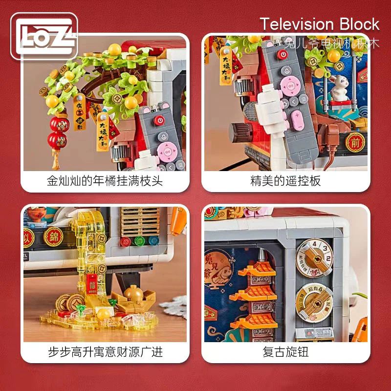 LOZ Creator Series 1073 Rabbit Master TV New Year Spring Festival National Tide - Image 5
