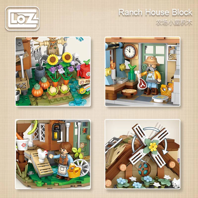 LOZ Creator Series 1281 Farm Cottage Autumn House Ranch - Image 6