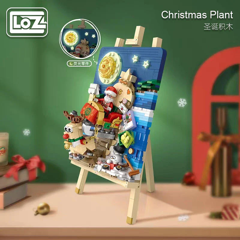LOZ Creator Series 1282 Christmas Diorama Sleigh Car Diorama