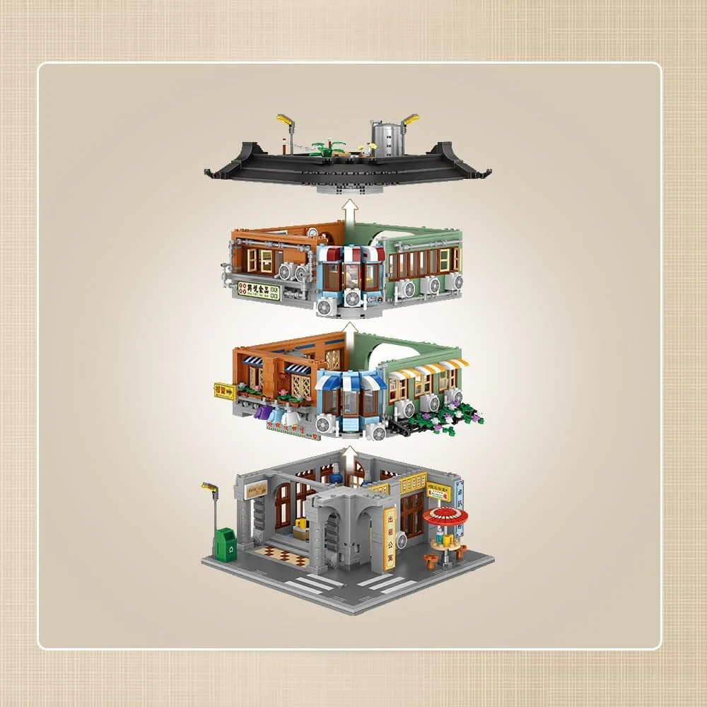 LOZ Ideas 1052 Corner Commercial Building - Image 3