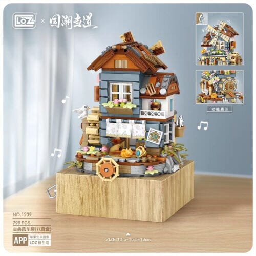 LOZ Ideas 1239 Windmill Music Box - Image 2