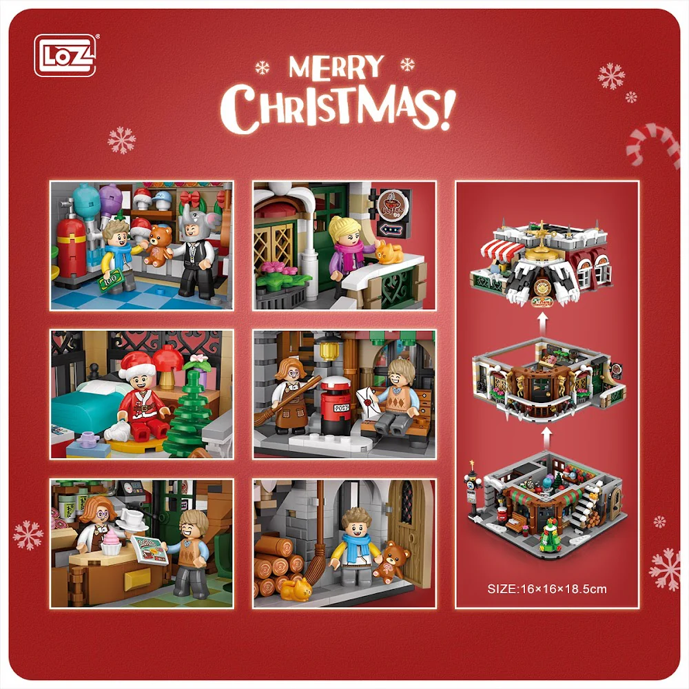 LOZ Creative 1054 Christmas Coffee Shop - Image 3