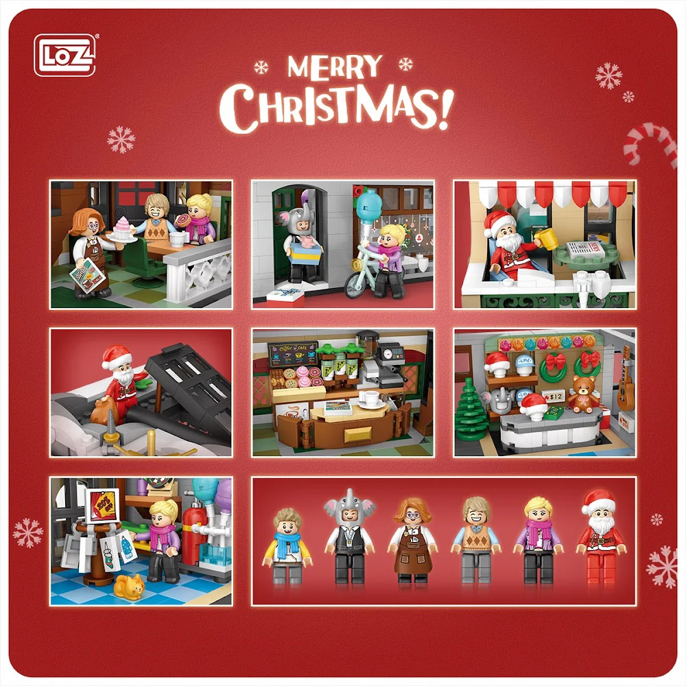 LOZ Creative 1054 Christmas Coffee Shop - Image 4