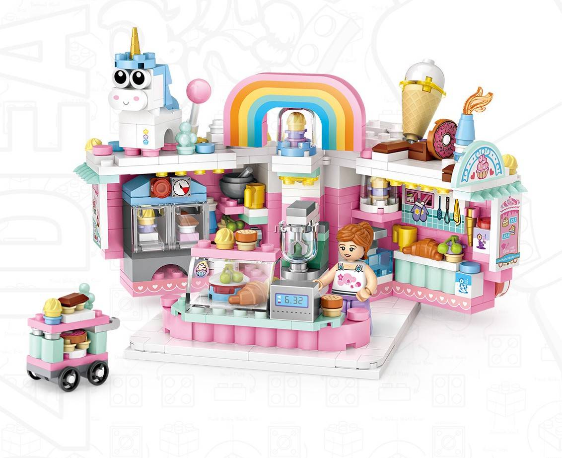 LOZ Ideas Creative 1731 Unicorn Cake Stall - Image 4