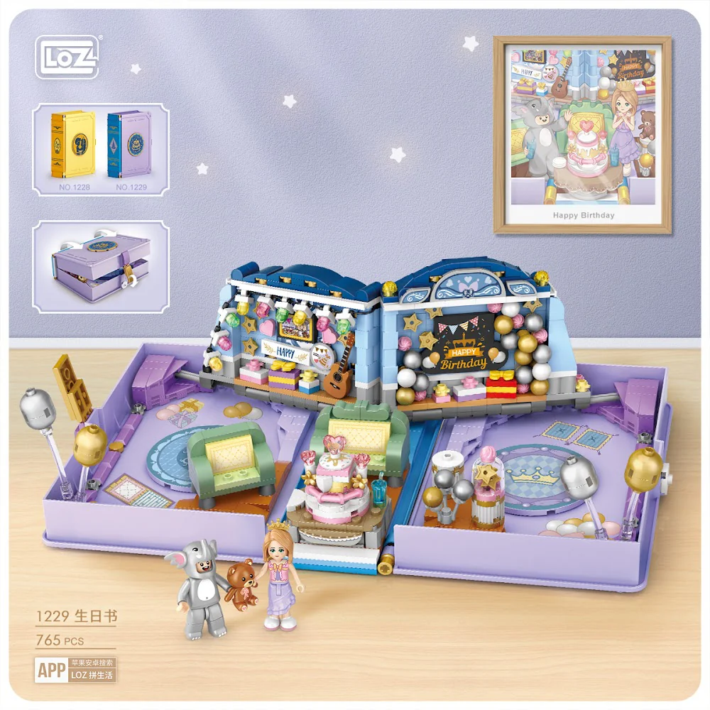 LOZ Ideas Fold Book 1229 Folding Birthday Book