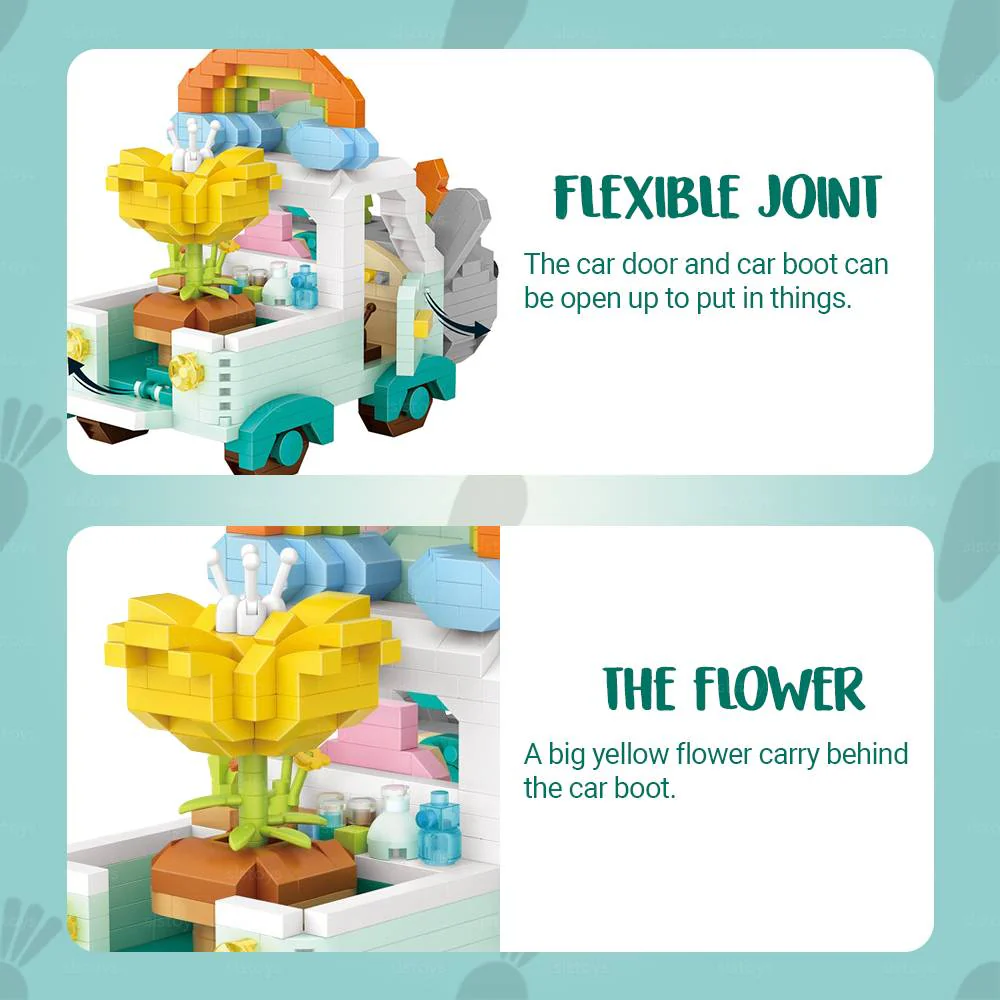 LOZ IDEAS Mini Block 9269 Rabbit car Building Set - Image 3