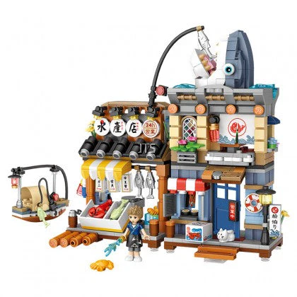 LOZ Ideas Street Mini 1231 Seafood Shop - Image 3