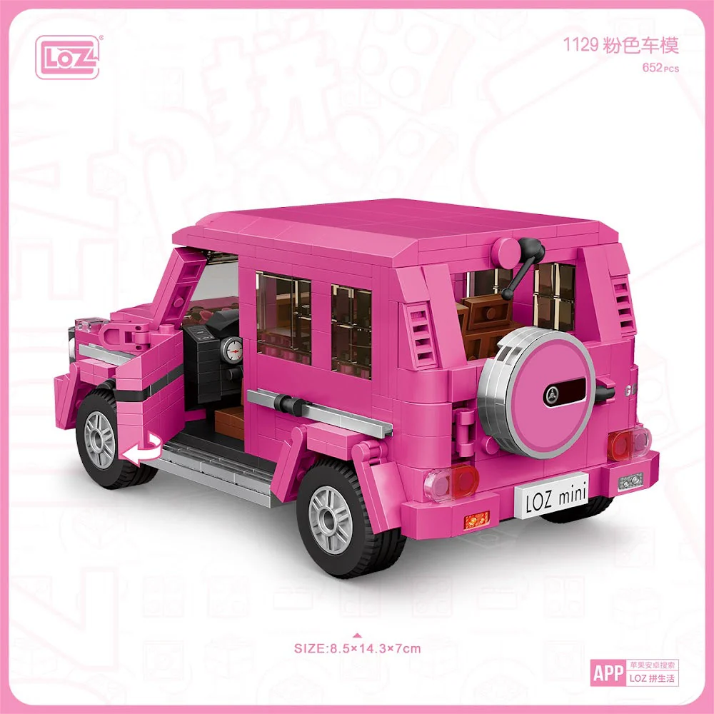 LOZ Mini 1129 Pink SUV - Image 2