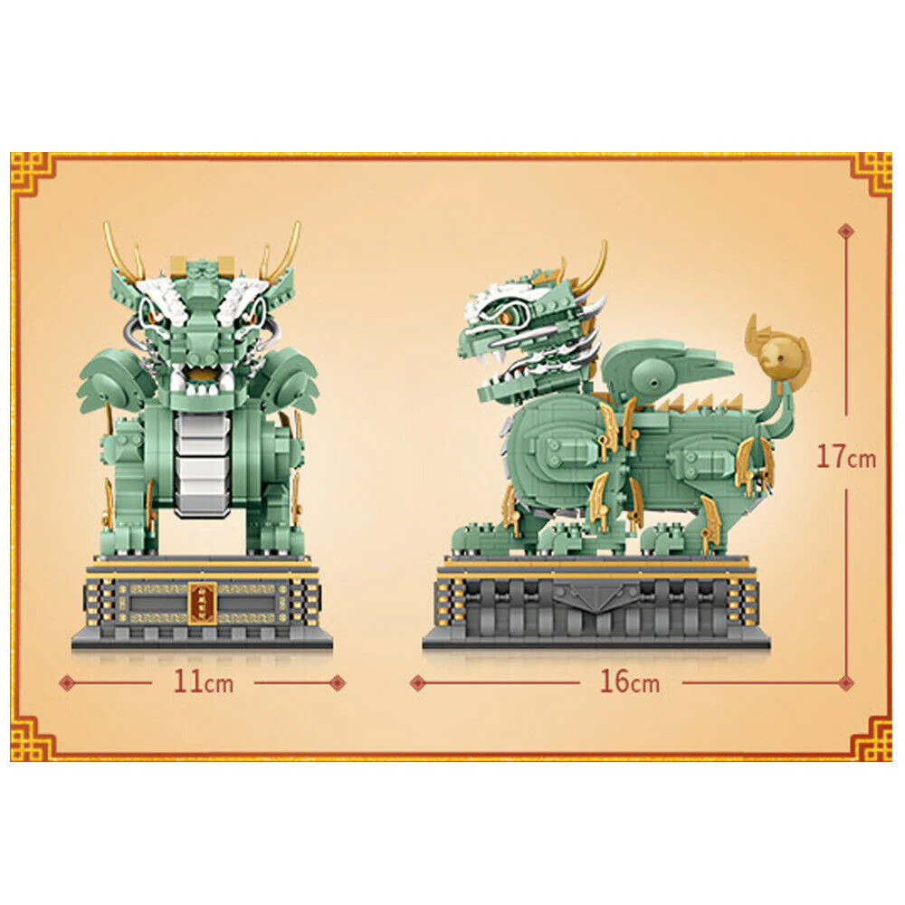 LOZ Mini Blocks 1921 Chinese Sacred Beast Kylin - Image 3