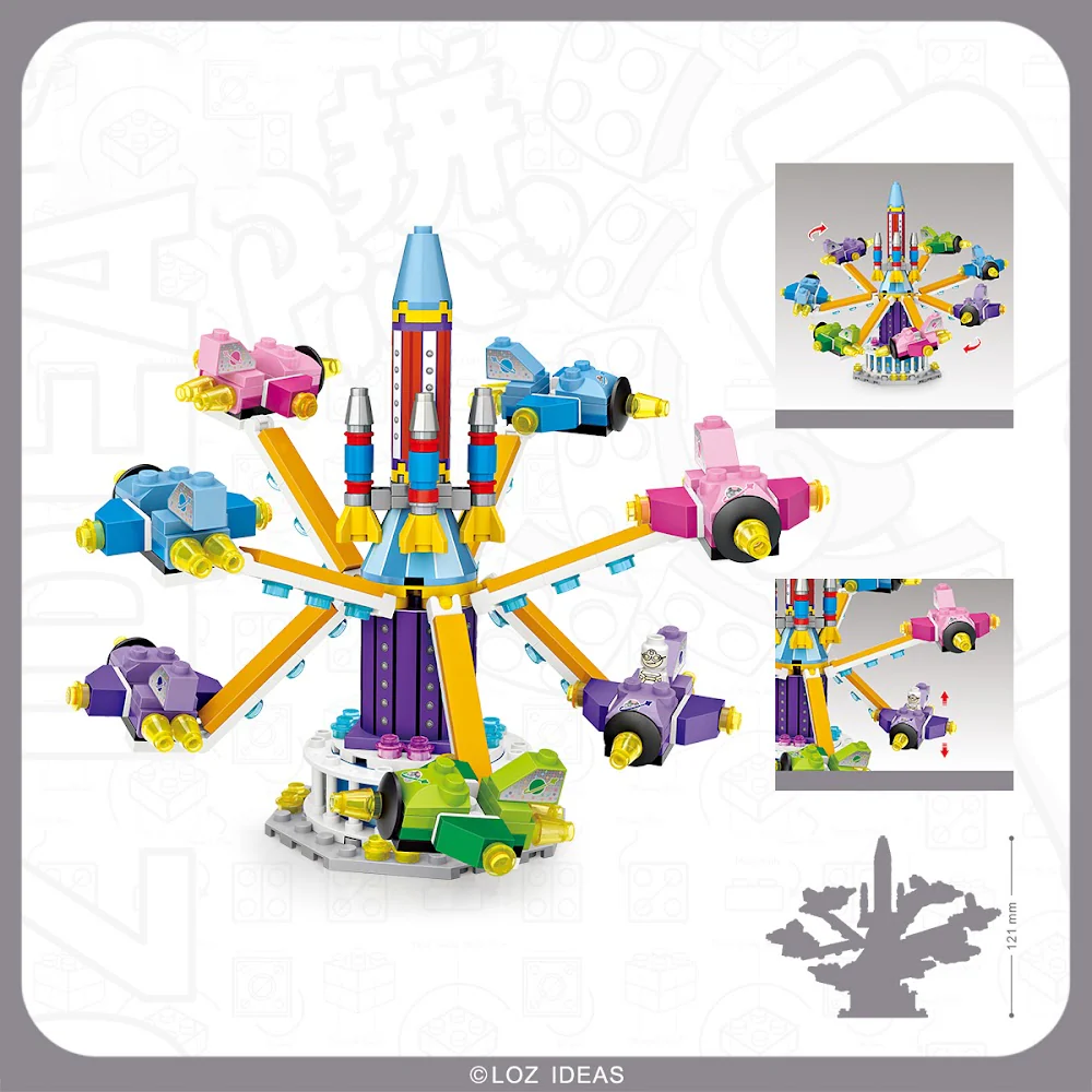 LOZ Mini Modular 1719 Rotating Plane Ride - Image 3