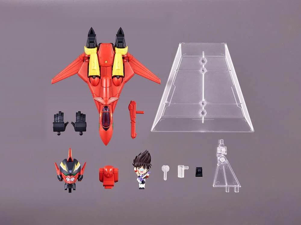 Macross 7 Tiny Session VF-19 Custom Fire Valkyrie & Nekki Basara Figure Set - Image 11