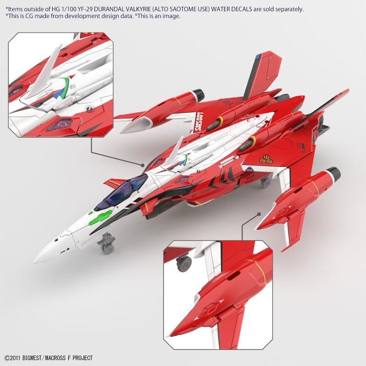 Macross Frontier HG YF-29 Durandal Valkyrie (Saotome Alto) Special Water Slide Decals Sheet - Image 4