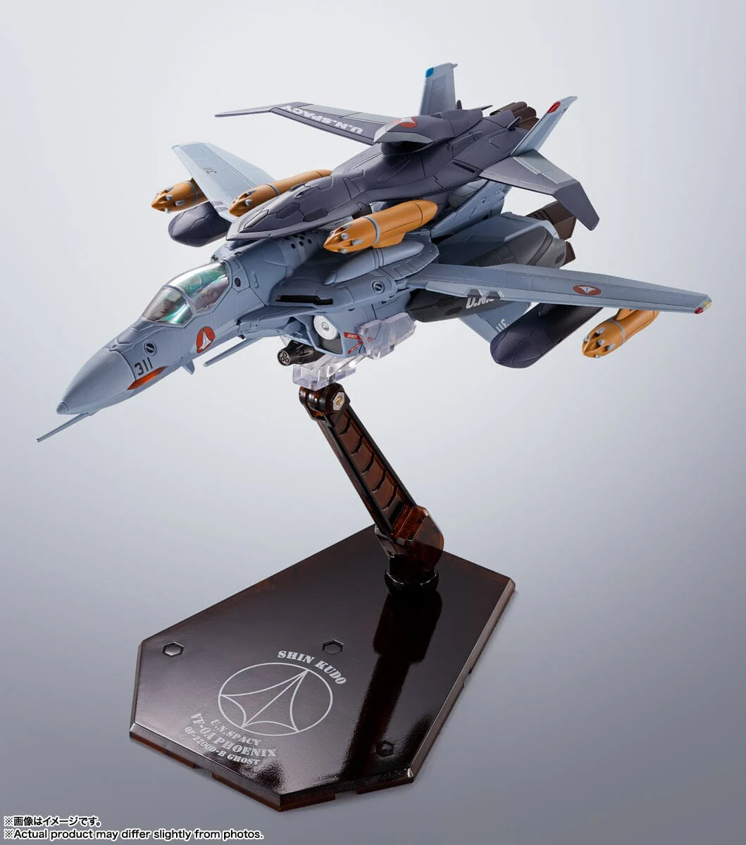 Macross Zero Hi-Metal R VF-0A Phoenix (Shin Kudo Use) + QF-2200D-B Ghost - Image 18