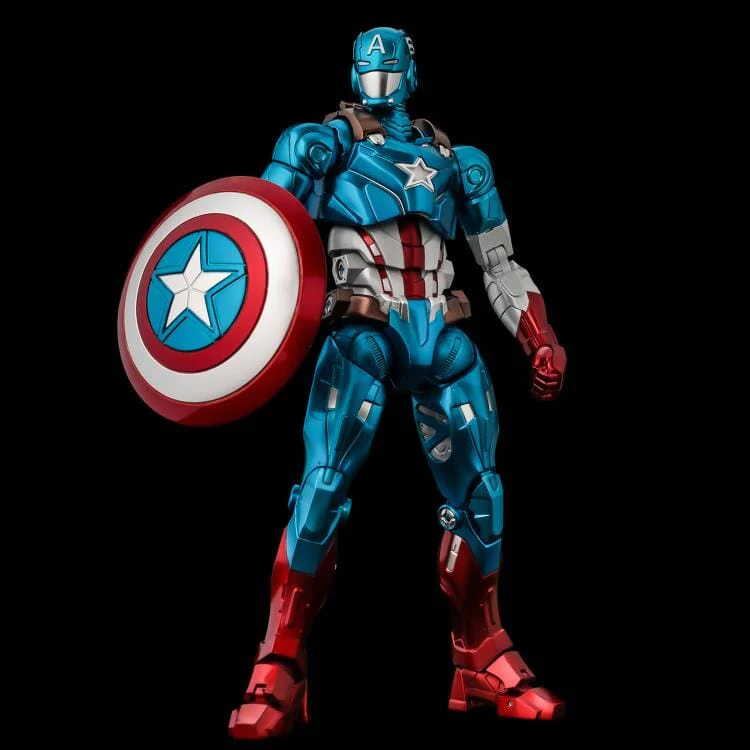 Marvel Fighting Armor Captain America Figure - Image 2