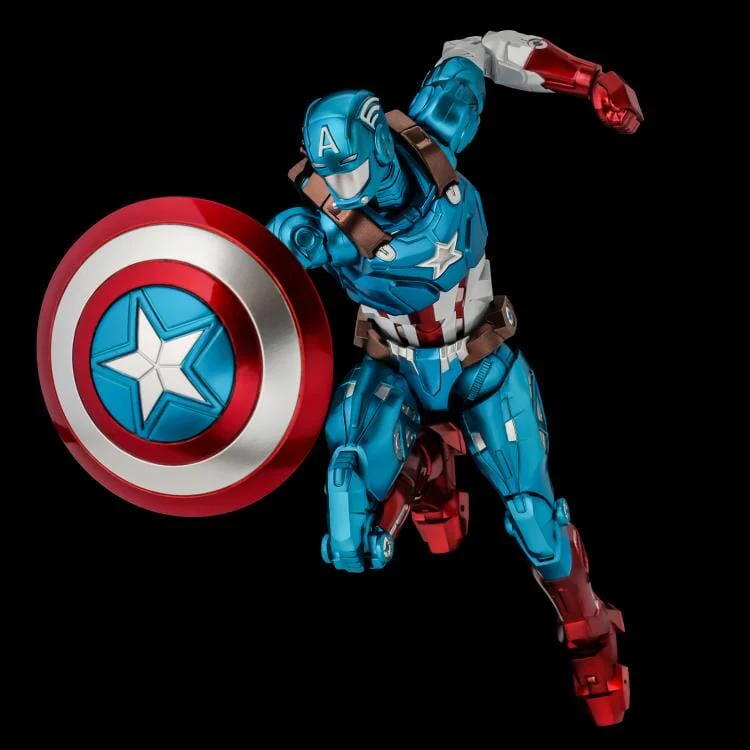 Marvel Fighting Armor Captain America Figure - Image 5
