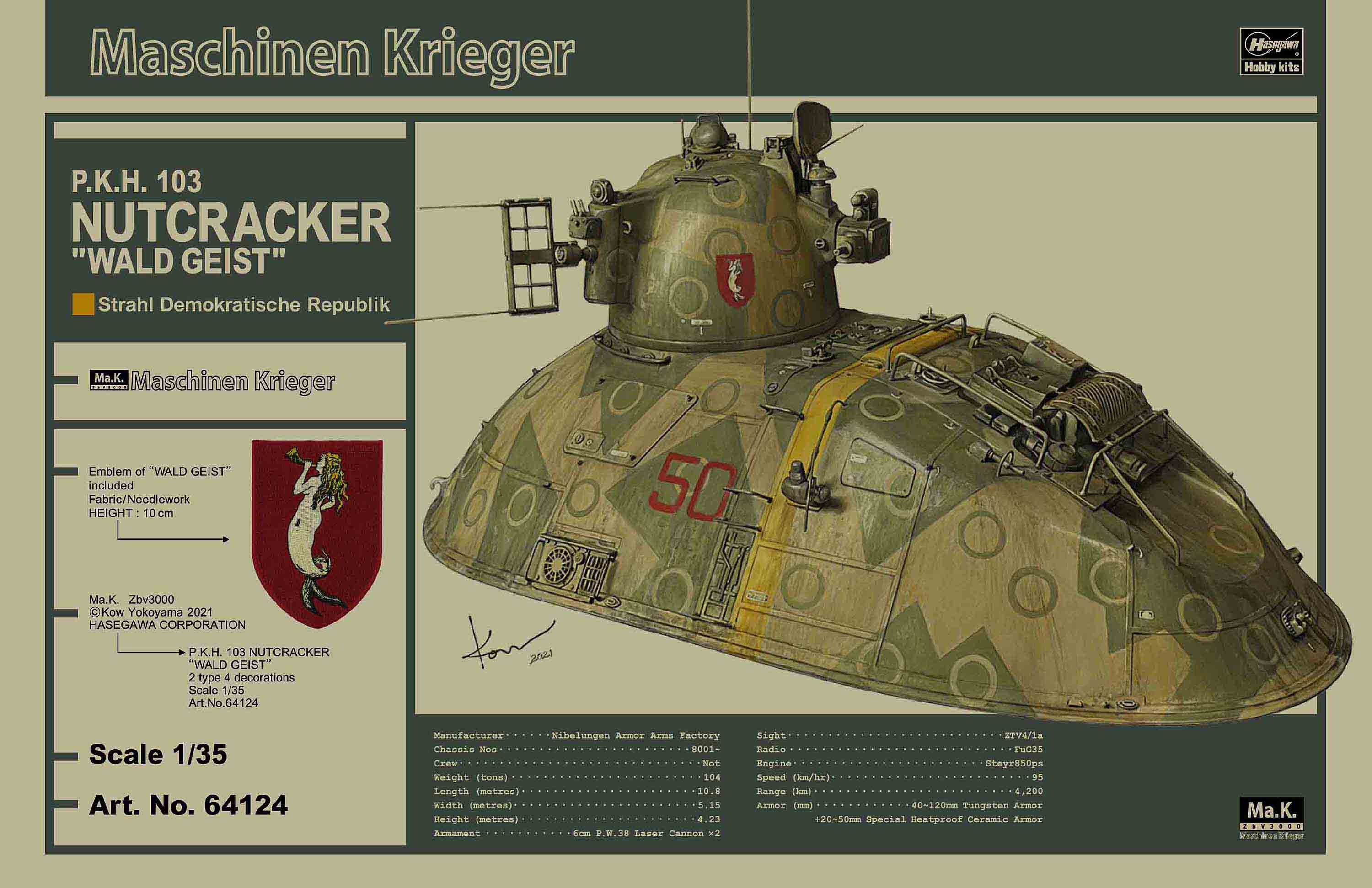 Maschinen Krieger Ma.K. P.K.H.103 Nutcracker 'Wald Geist' 1/35 Scale Model Kit - Image 2