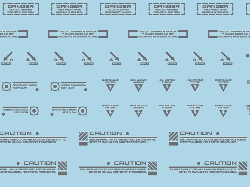 Mecha Decal 001-G USA Gundam x Child of Mecha CARTOGRAF 1/100 - Image 5