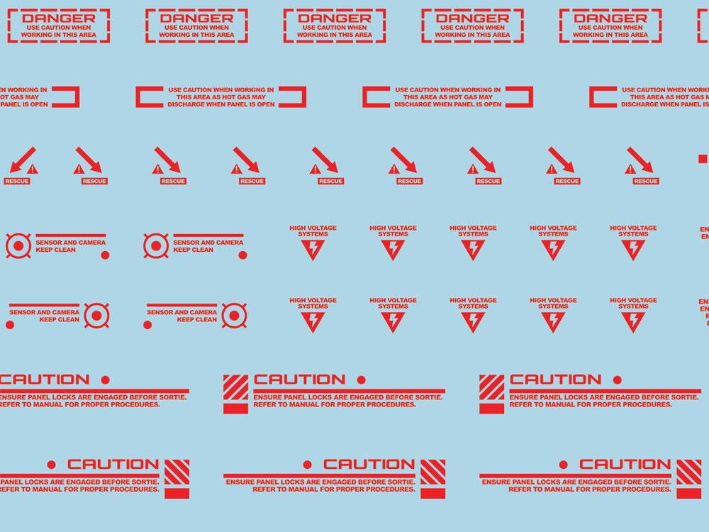 Mecha Decal 001-R USA Gundam x Child of Mecha CARTOGRAF 1/100 - Image 5