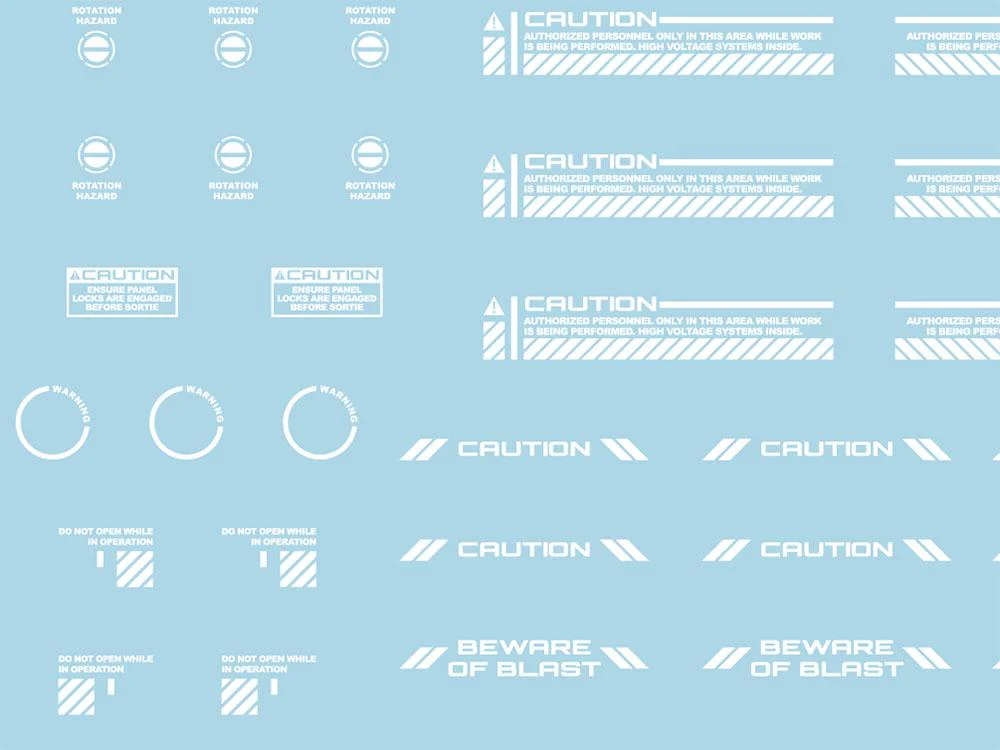 Mecha Decal 001-W USA Gundam x Child of Mecha CARTOGRAF 1/144 - Image 4