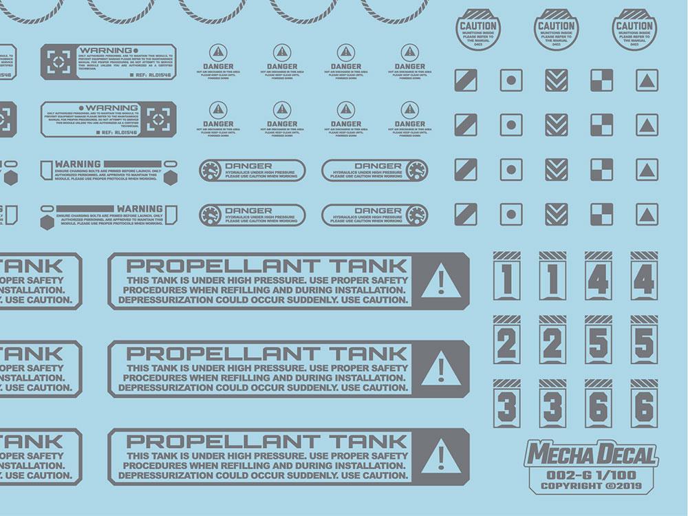 Mecha Decal 002-G USA Gundam x Child of Mecha CARTOGRAF 1/100 - Image 2