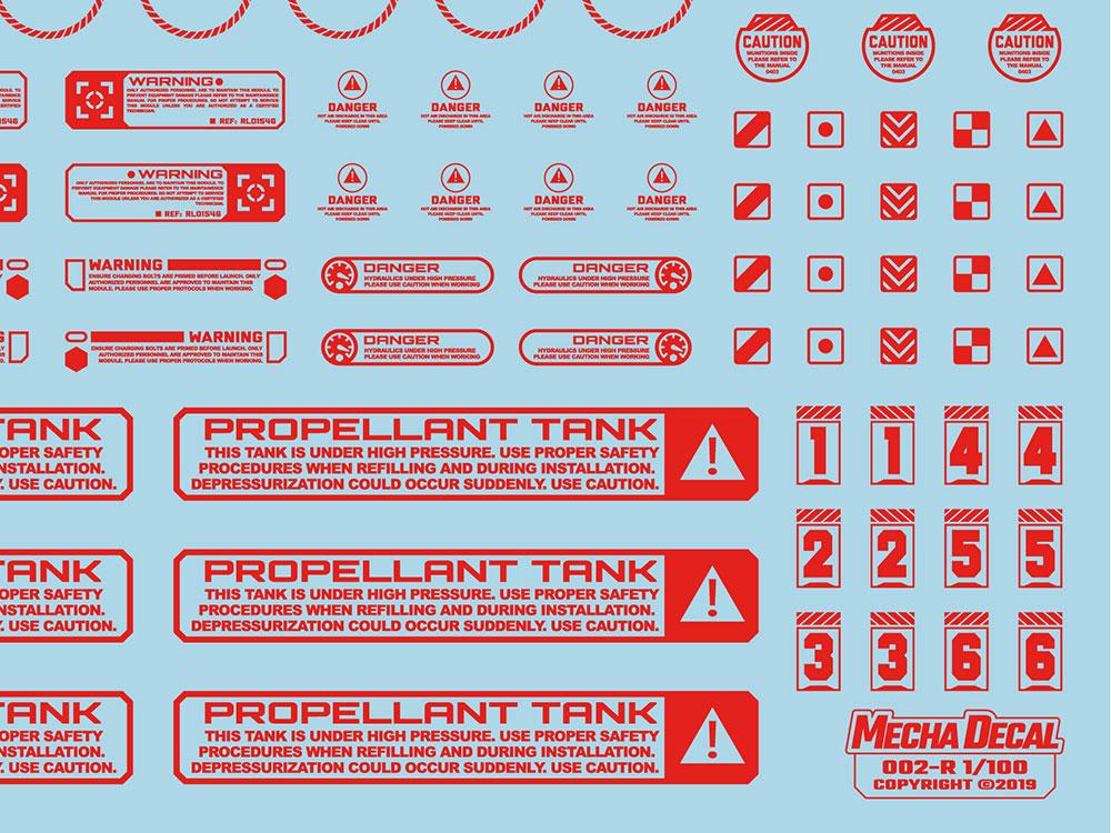 Mecha Decal 002-R USA Gundam x Child of Mecha CARTOGRAF 1/100 - Image 2