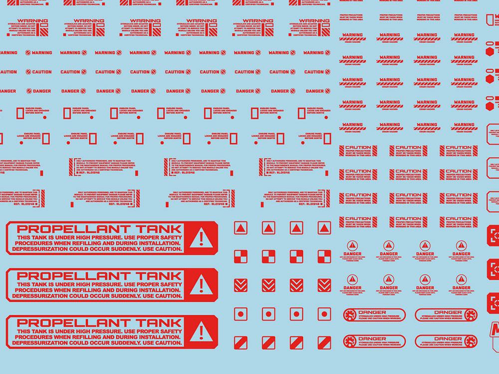 Mecha Decal 002-R USA Gundam x Child of Mecha CARTOGRAF 1/144 - Image 2