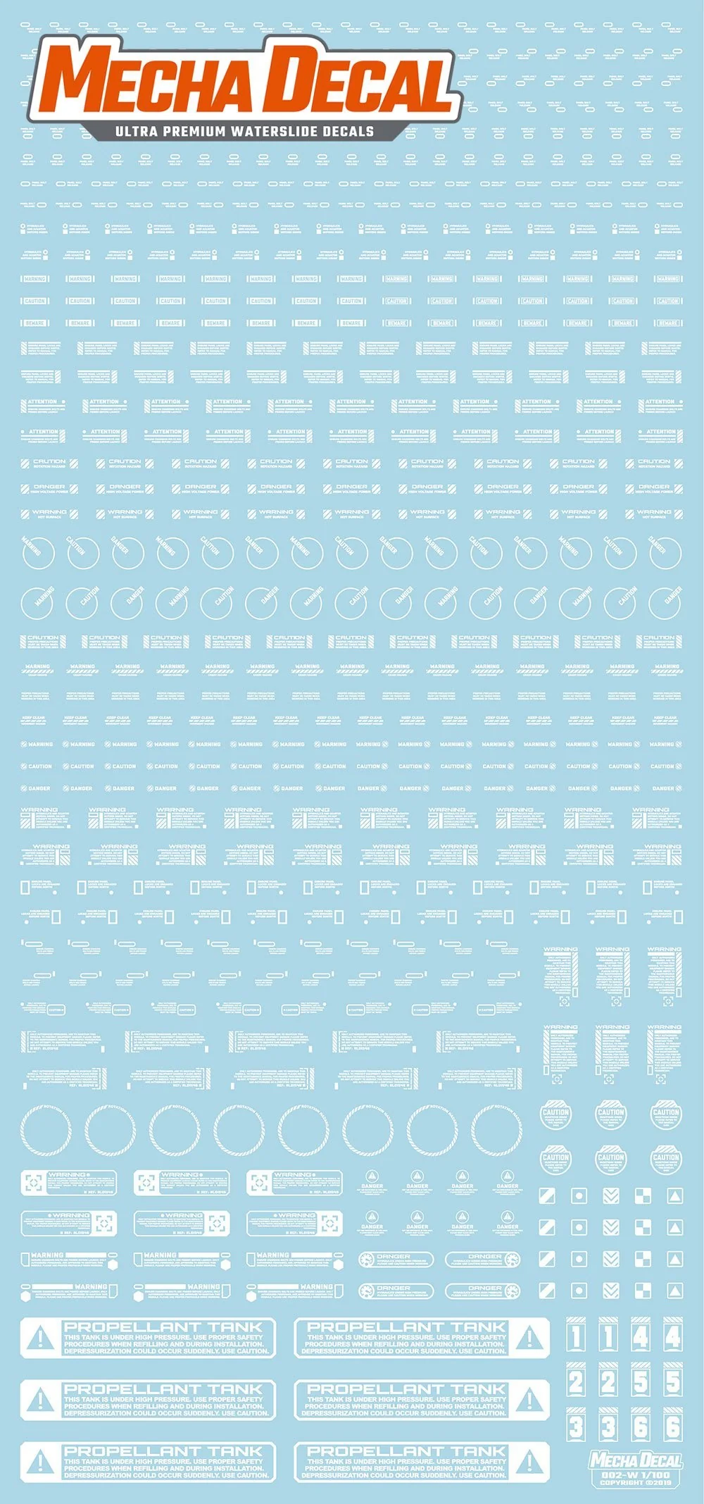 Mecha Decal 002-W USA Gundam x Child of Mecha CARTOGRAF 1/100