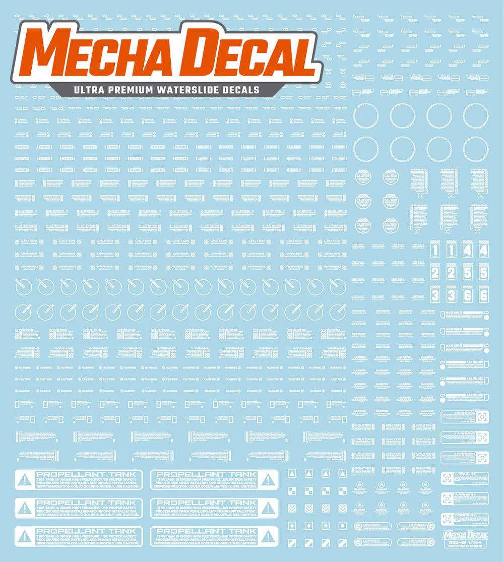 Mecha Decal 002-W USA Gundam x Child of Mecha CARTOGRAF 1/144