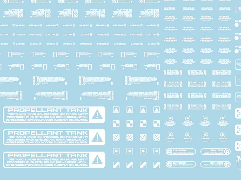 Mecha Decal 002-W USA Gundam x Child of Mecha CARTOGRAF 1/144 - Image 2